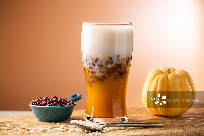 红豆南瓜奶茶图片素材