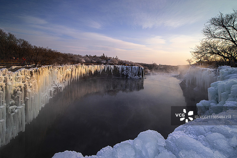 镜泊湖冰瀑图片素材