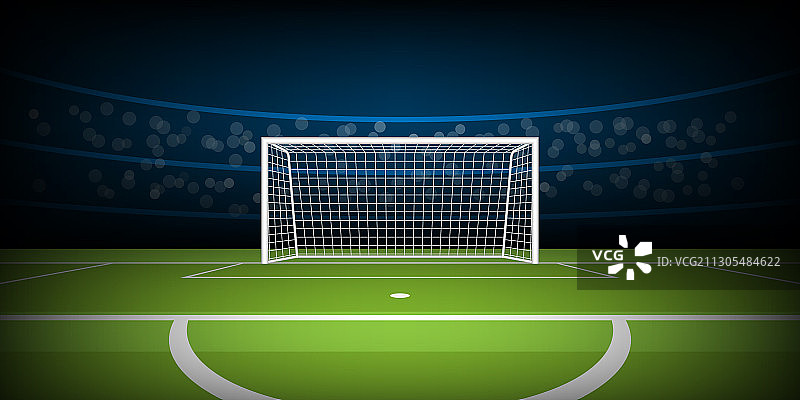 足球场点球区球门图片素材