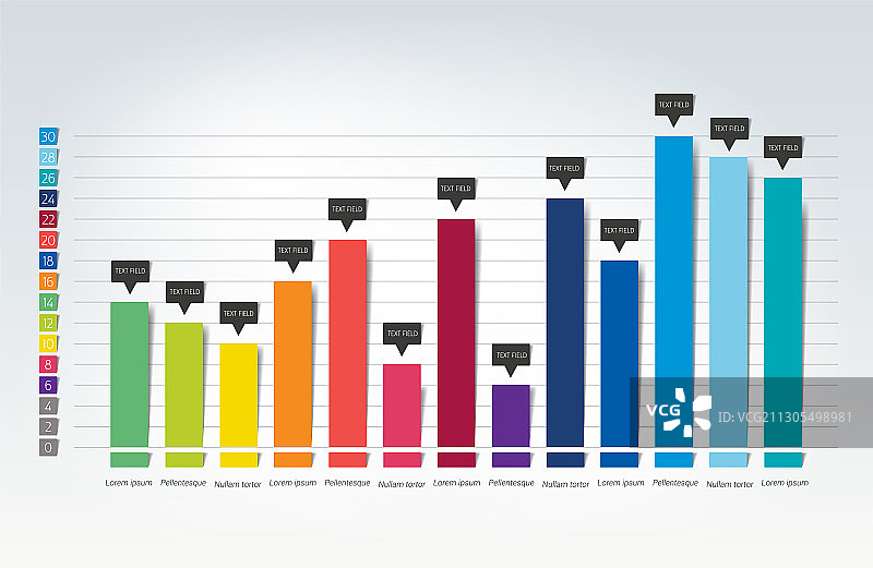 图表方案简易颜色（可编辑）图片素材