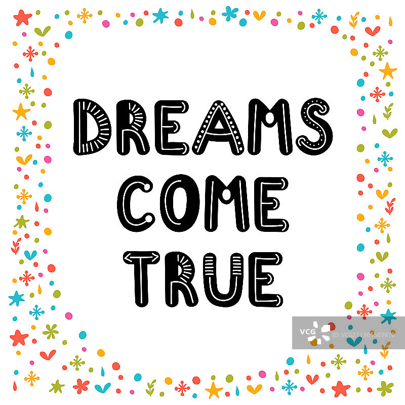 梦想成真手写字母图片素材