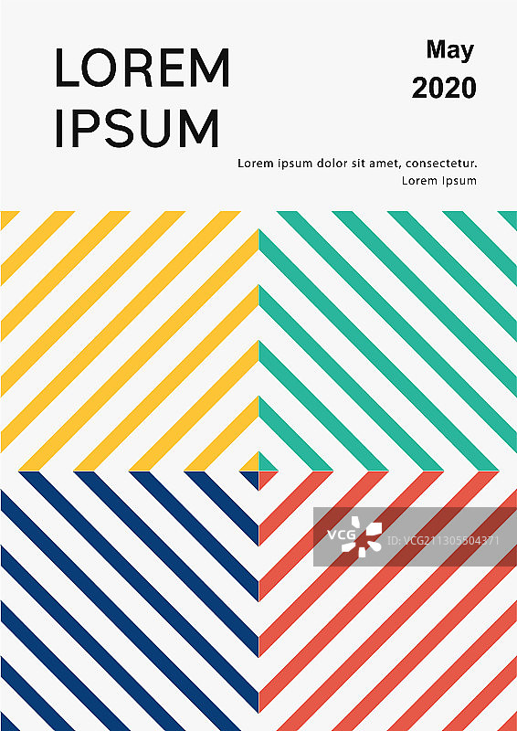 抽象复古彩色条纹方块图片素材