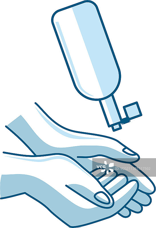 使用消毒洗手液洗手图标图片素材