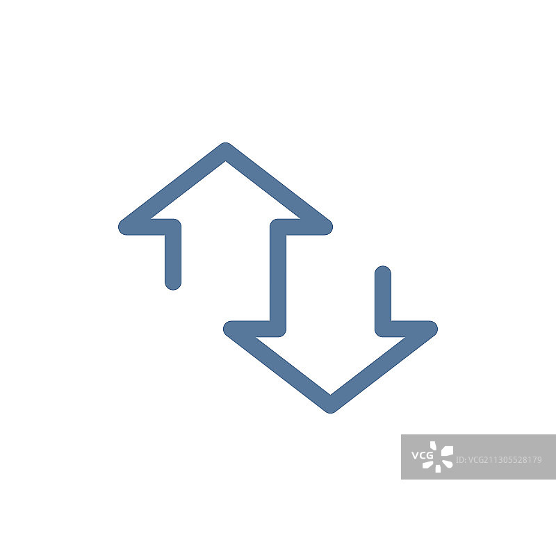 简约线性向上和向下箭头图片素材
