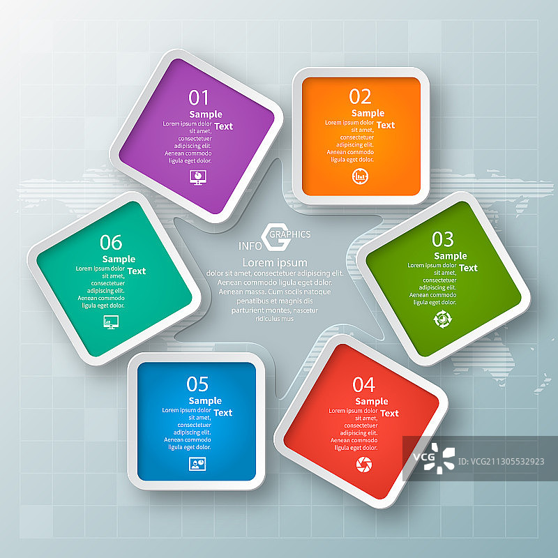 摘要三维纸质信息图业务模板图片素材