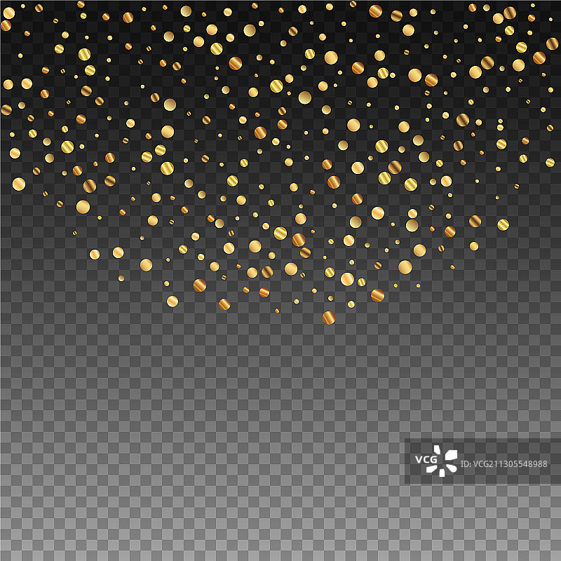 稀稀落落的金色五彩纸屑奢华闪闪发光的五彩纸屑sc图片素材