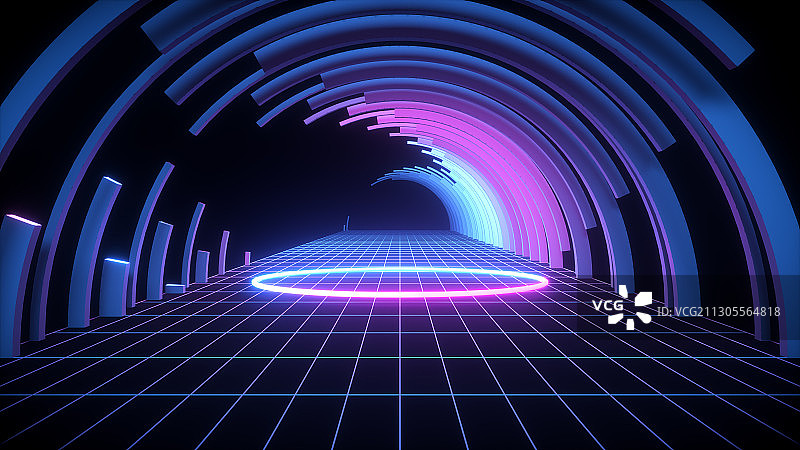 3D抽象现代科技空间背景图片素材
