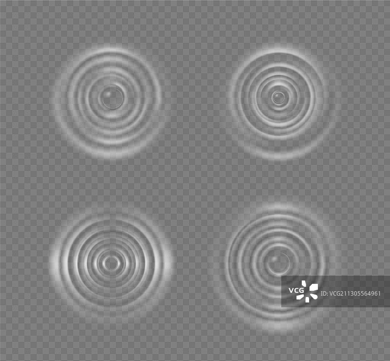 逼真细腻的3D水波纹效果套装图片素材