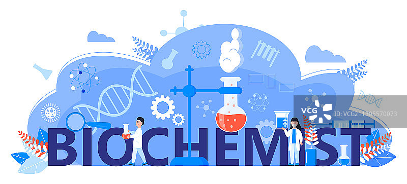 生物化学家在线学习概念生物图片素材