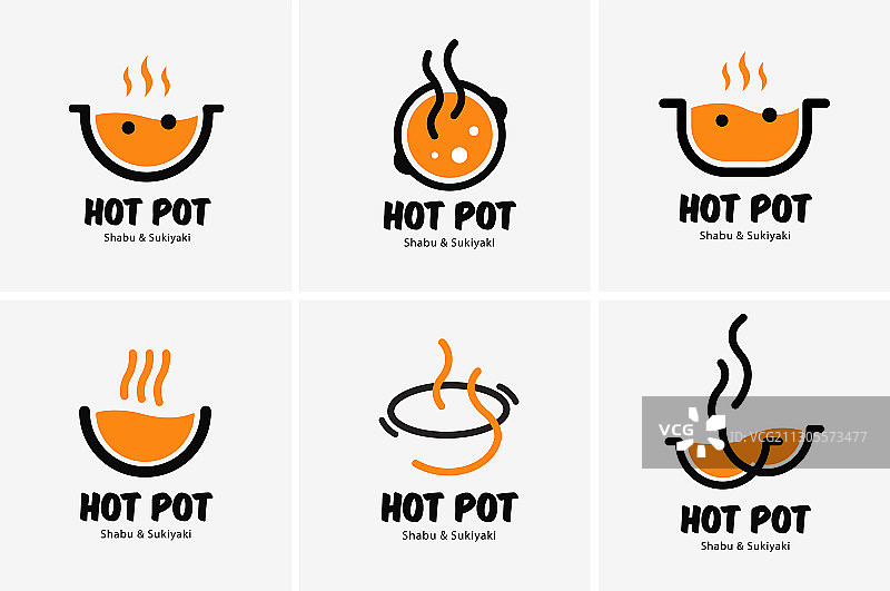 日式火锅涮涮锅标志图标图片素材