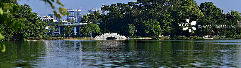 广东省惠州市惠城区西湖迎仙桥和西湖宾馆图片素材