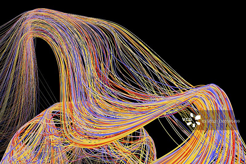 彩色线条插图图片素材