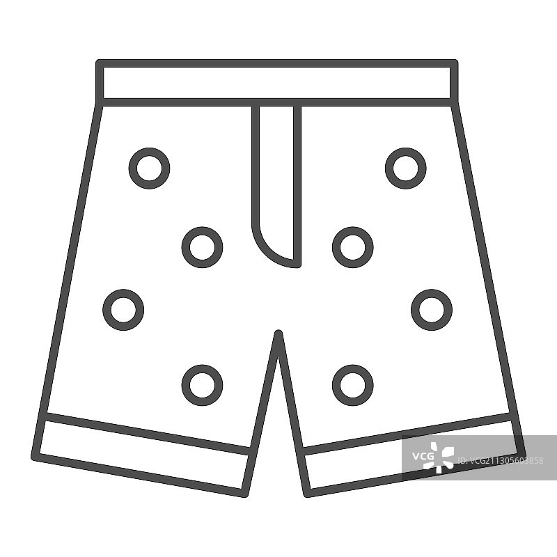 泳裤细线图标夏季休闲图片素材