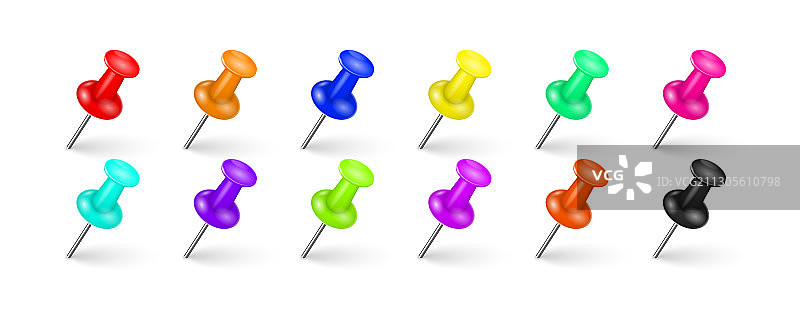 彩色图钉图片素材
