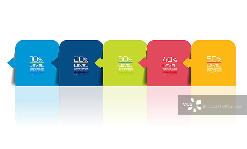 五个步骤信息图报告模板图表图片素材