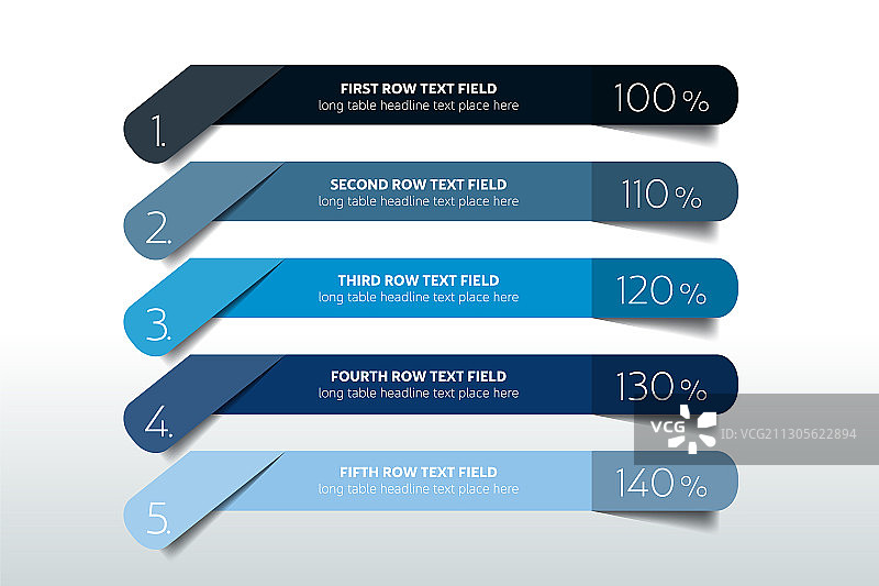 带有5行banner的表格日程设计模板图片素材