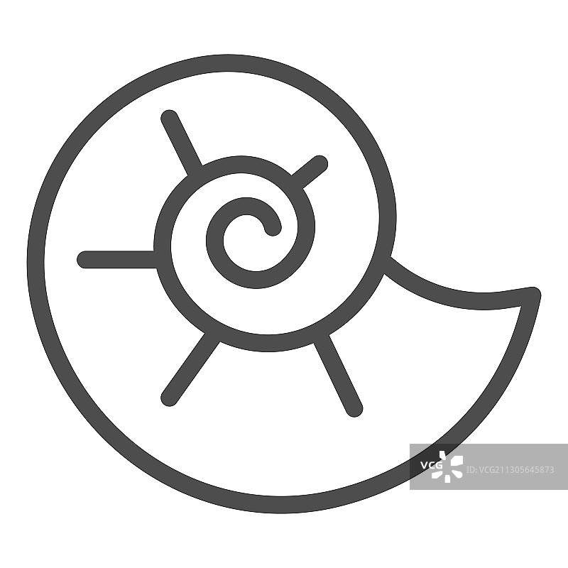 航海概念蜗牛壳线条图标图片素材