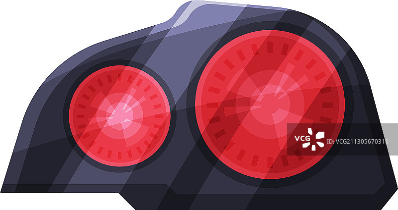 红色汽车前大灯尾灯刹车灯图片素材