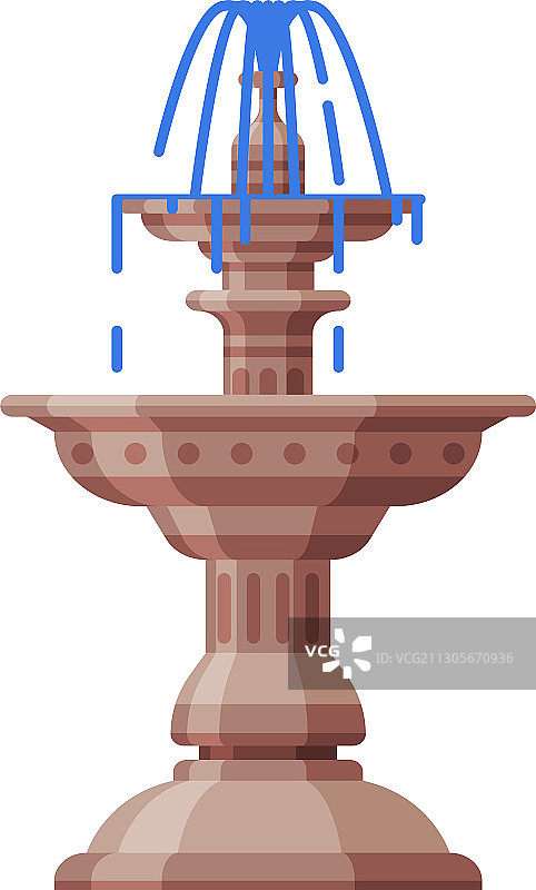 复古大理石喷泉城市基础设施图片素材