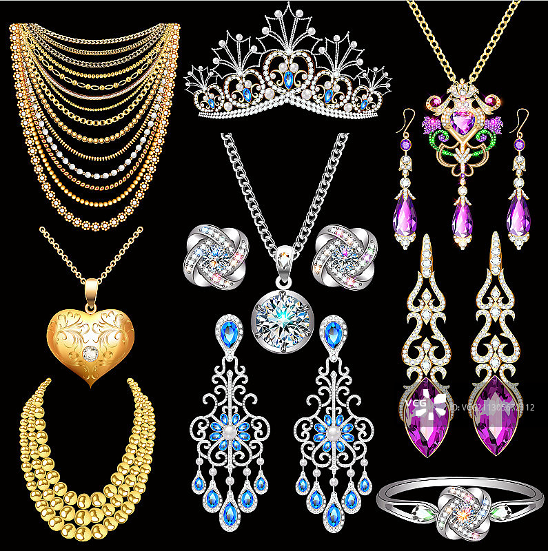 项链首饰套装图片素材