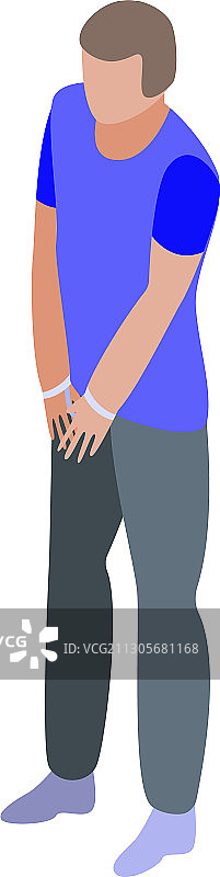 指控男子2.5D风格图标图片素材