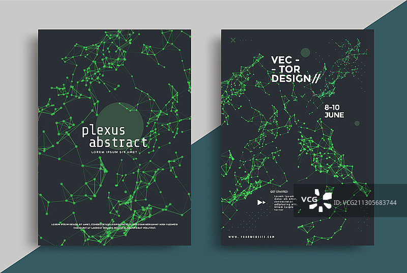 连接多边形几何背景图片素材