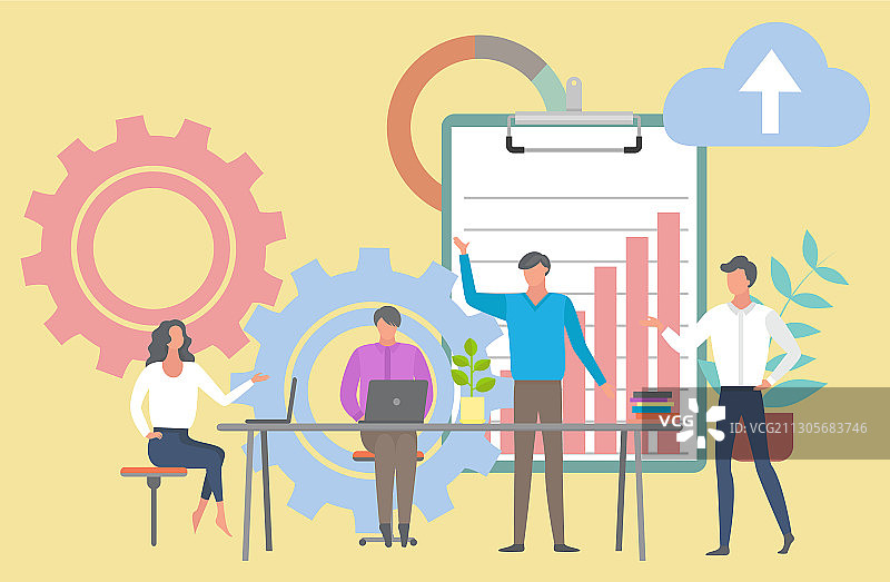 公司员工及合作伙伴会议图片素材