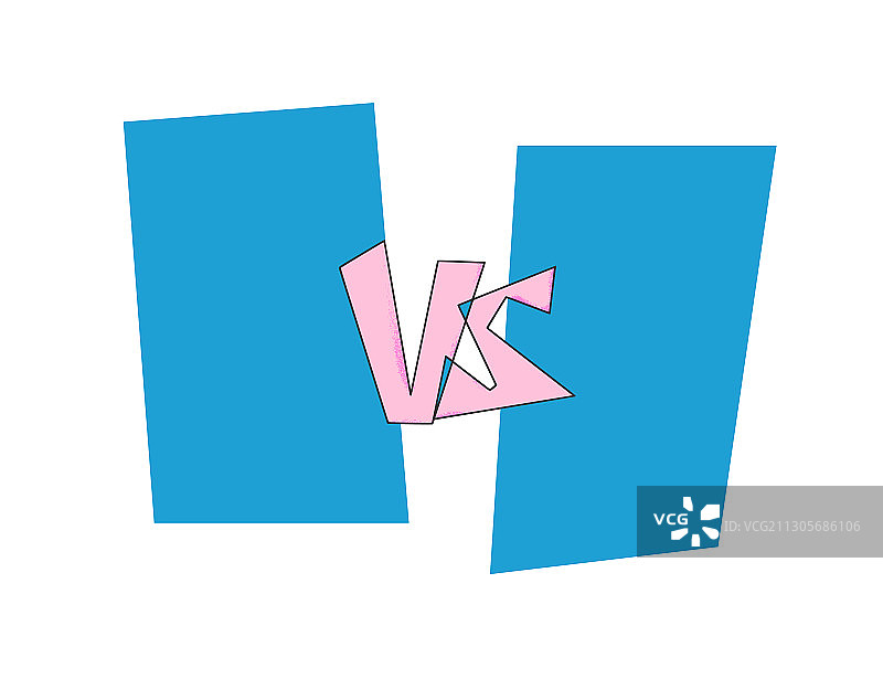 带复制空间的VS屏幕对比标志图片素材