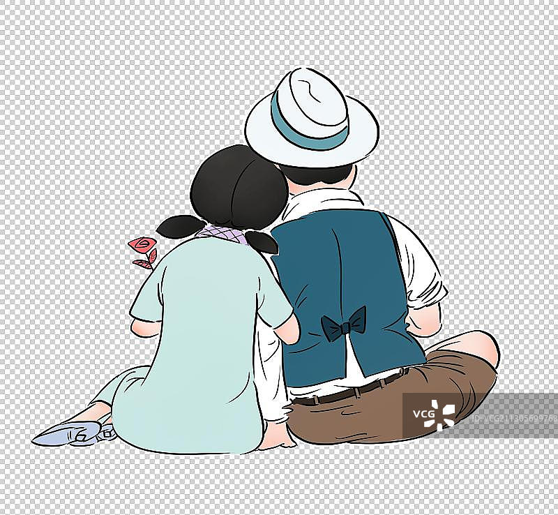 相互依靠的青年男女图片素材