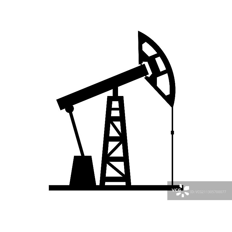 白色背景上的油泵黑色图标图片素材