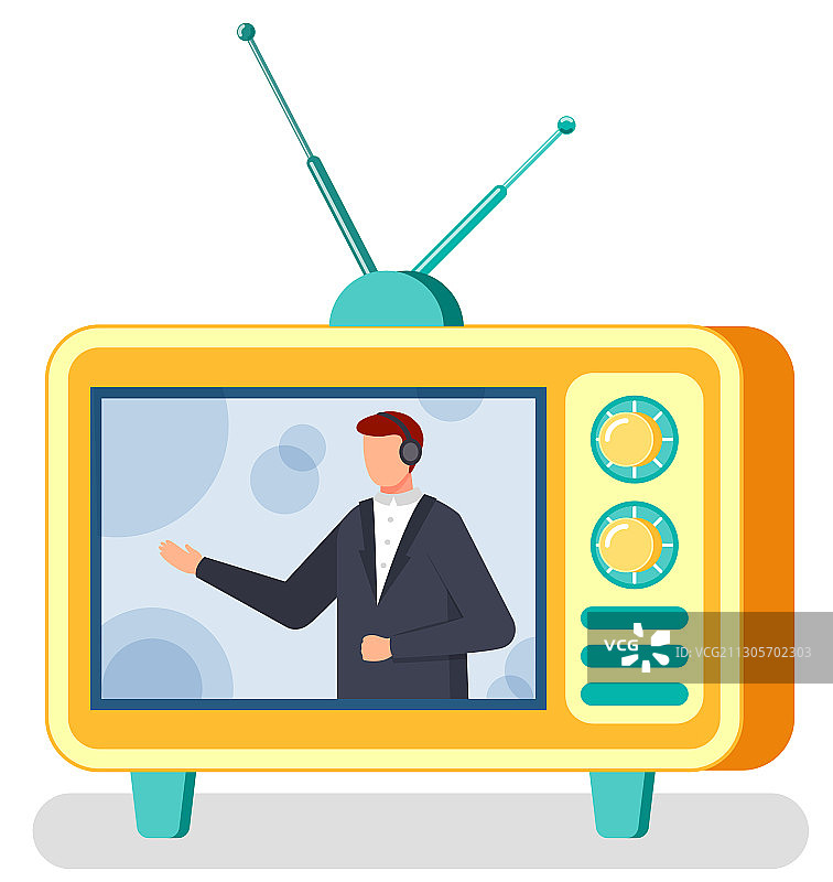记者或电视节目主持人电视广播图片素材