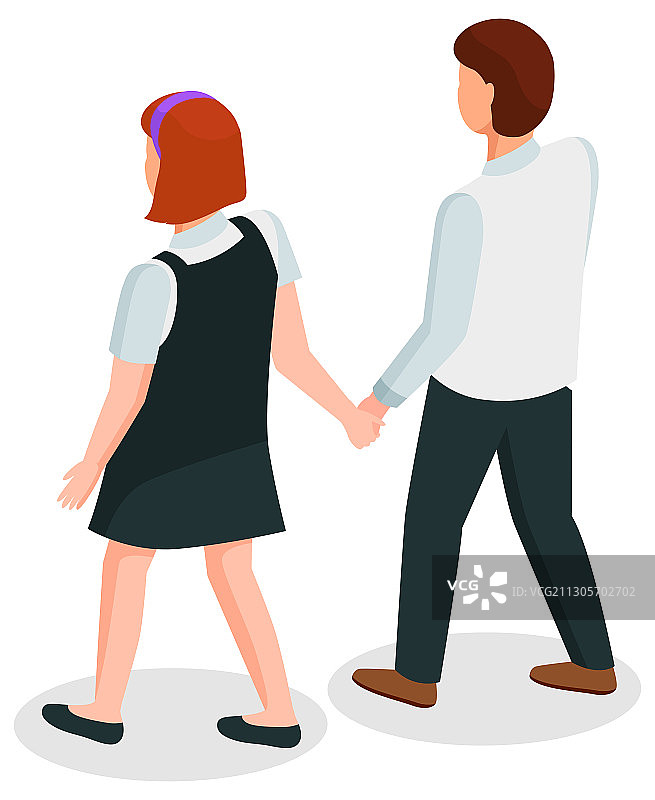 高中生手牵手图片素材