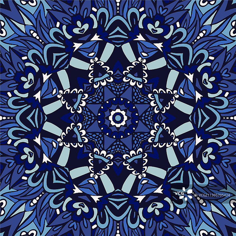 抽象风格的民族风瓷砖图案图片素材