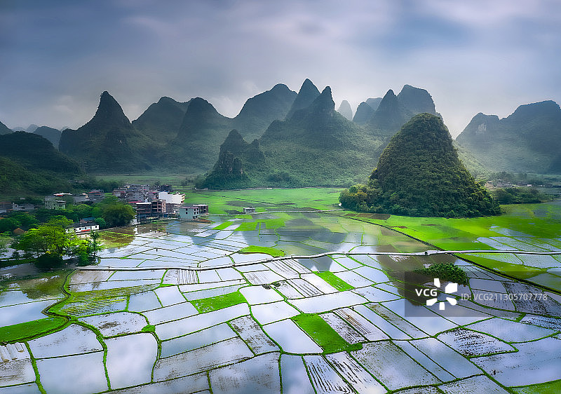 桂林田园乡村图片素材