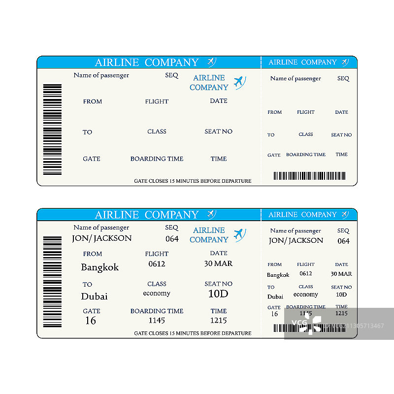 登机牌模板图片素材
