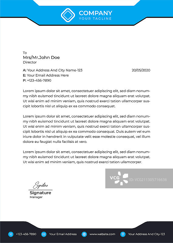 商务信头模板设计图片素材