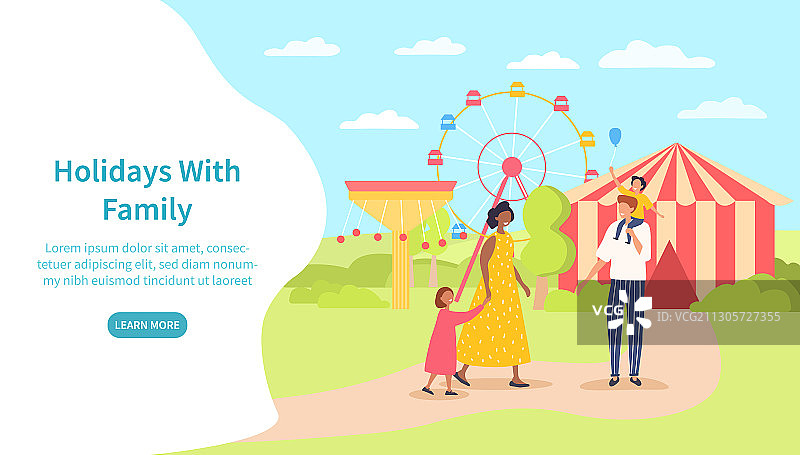 阖家欢乐假日概念图片素材