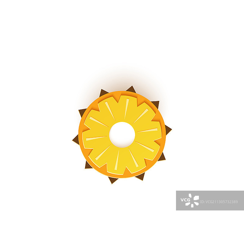 纸张与菠萝切片图片素材