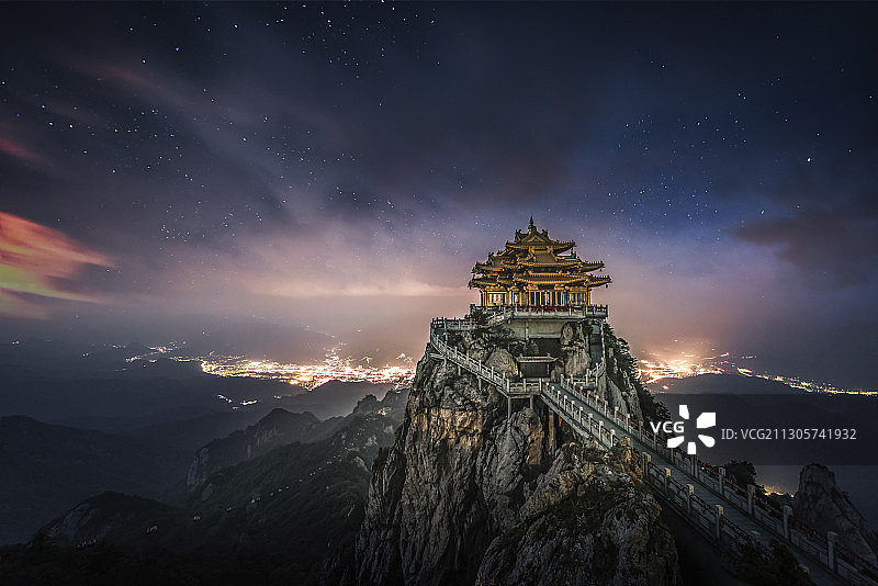 老君山金殿星空图片素材