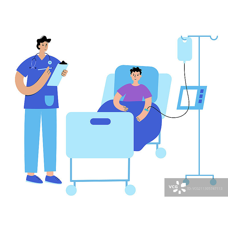 在线诊所和医生概念图片素材