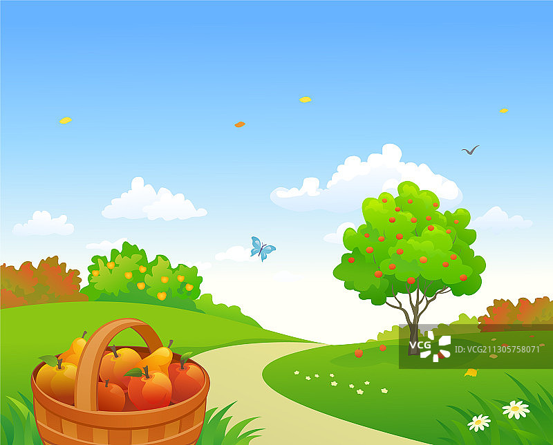 苹果园图片素材
