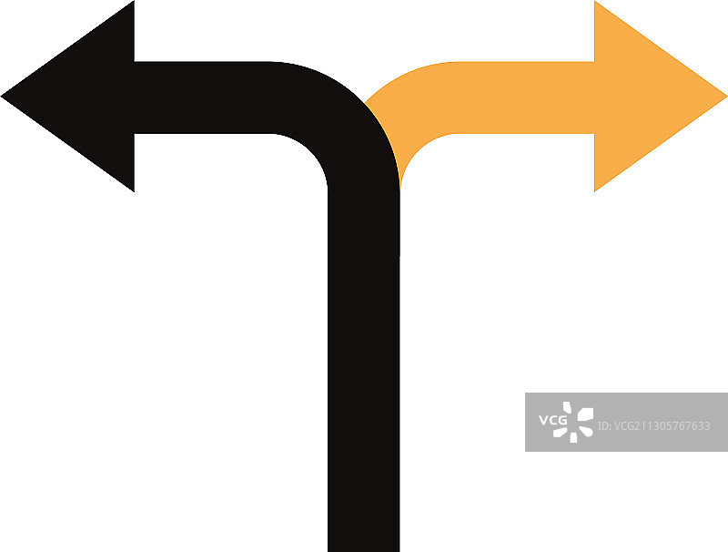 左右箭头导航指引线条风格图片素材