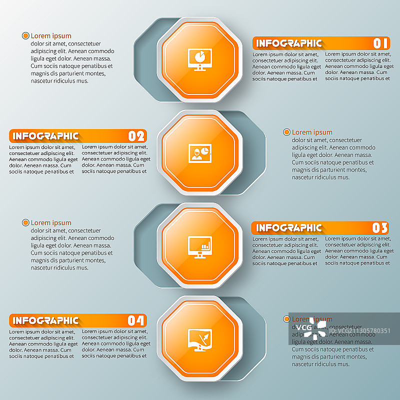 摘要三维纸质信息图业务模板图片素材