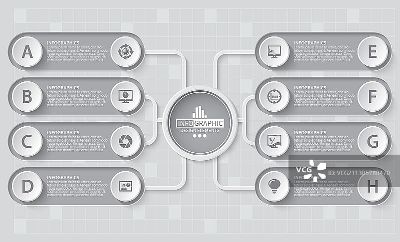 摘要三维纸质信息图业务模板图片素材