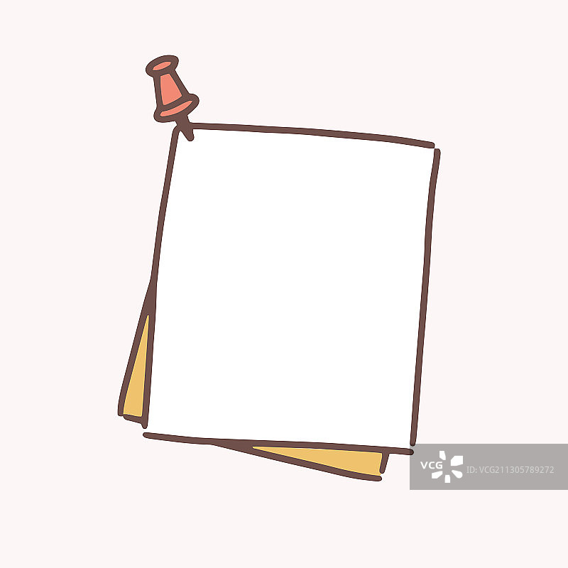 手绘纸张附带图画图片素材