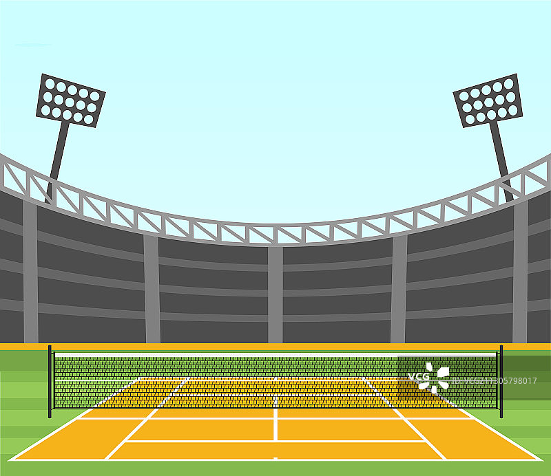 扁平风格网球场背景图片素材