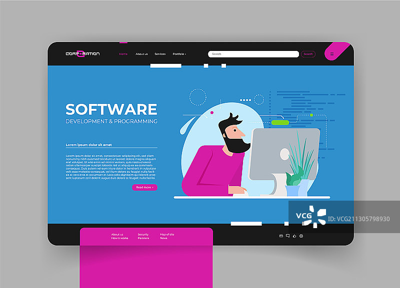 软件开发和编程程序代码图片素材