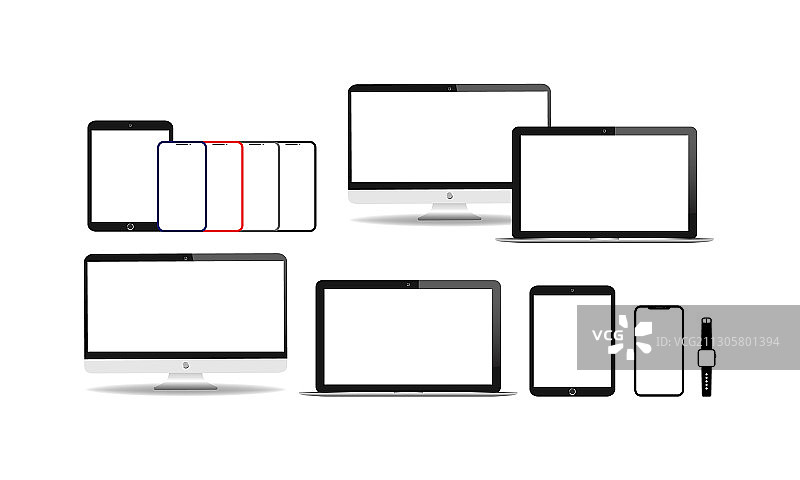 智能手机设备写实图标集图片素材