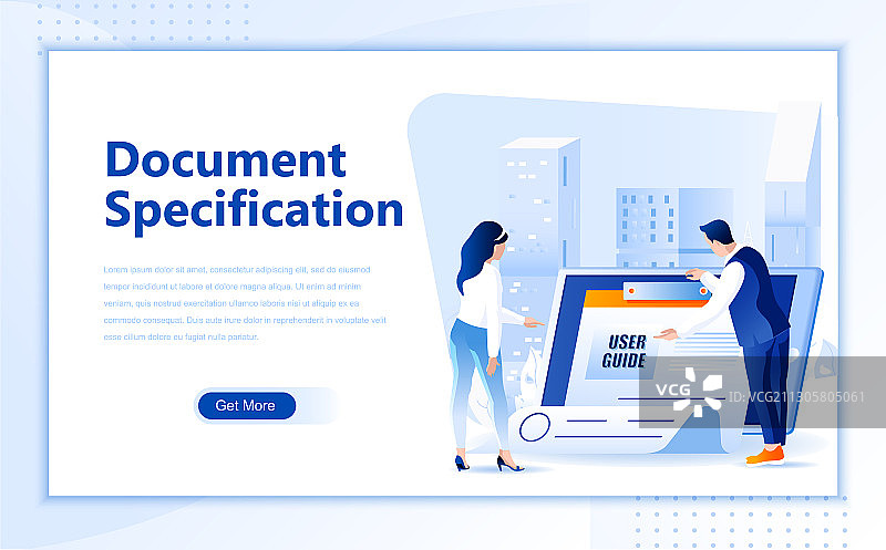 扁平风格文档网页设计模板图片素材