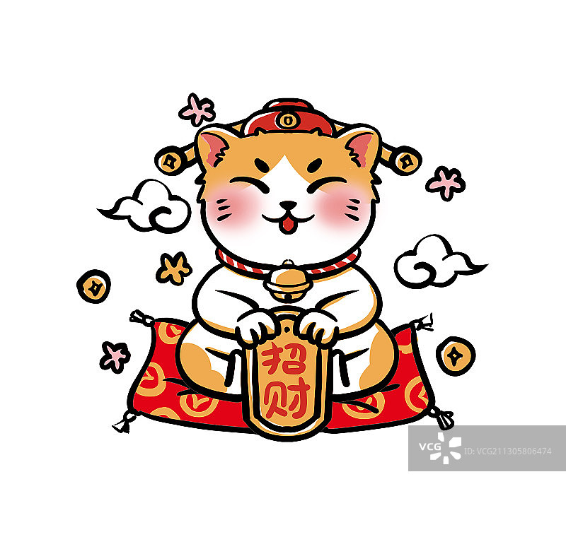 可爱的招财猫图片素材